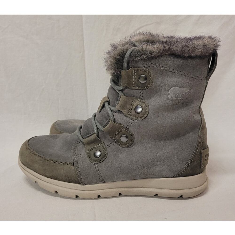 Sorel Women's Explorer Joan Booties Gray Winter Boots Size 7